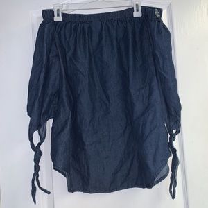 Off the shoulder denim top